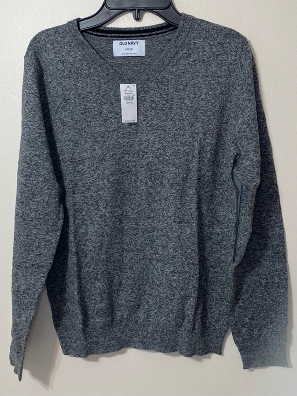 Boys Gray V-Neck Knit Sweater | Everyday Layering Pullover